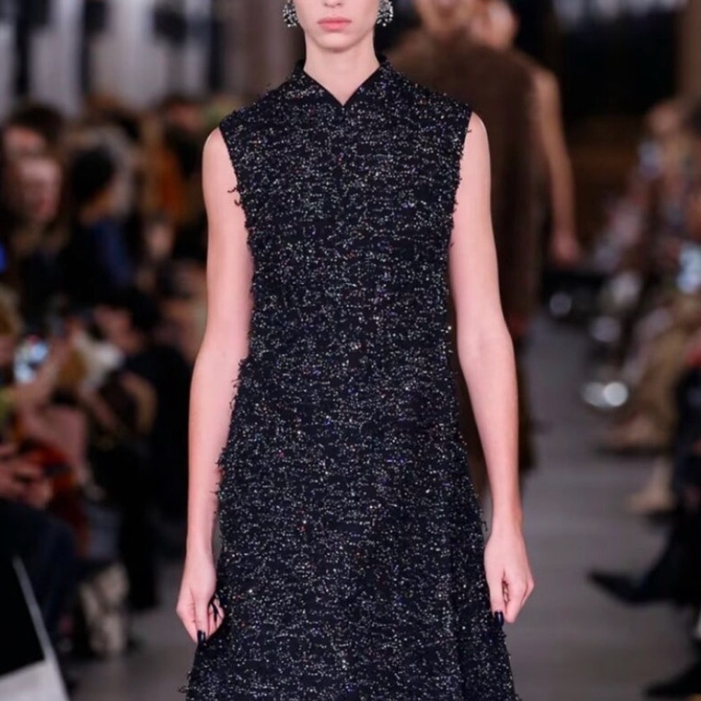 Tory Burch Black Sleeveless F/W 2024 Midi Dress